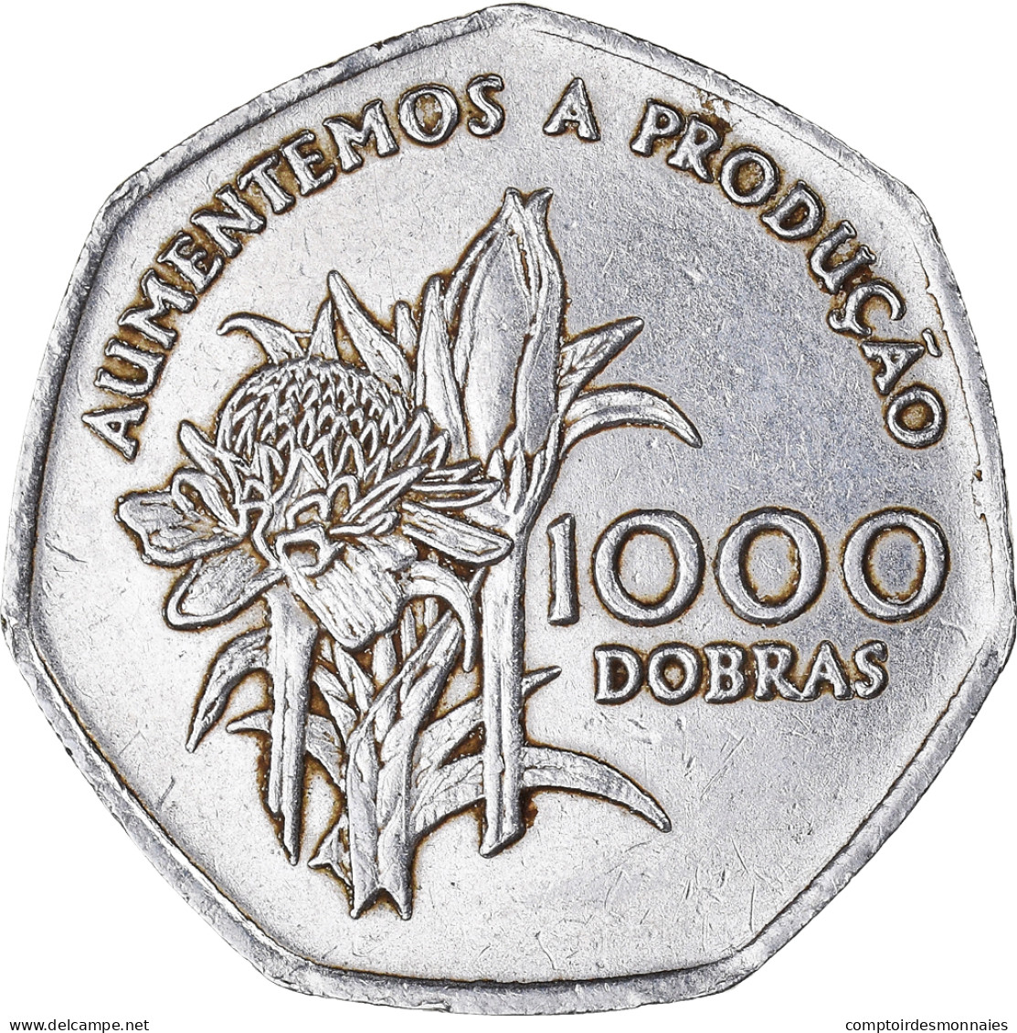 Monnaie, Sao Tomé-et-Principe, 1000 Dobras, 1997, TTB, Chrome-Steel, KM:90 - Santo Tomé Y Príncipe