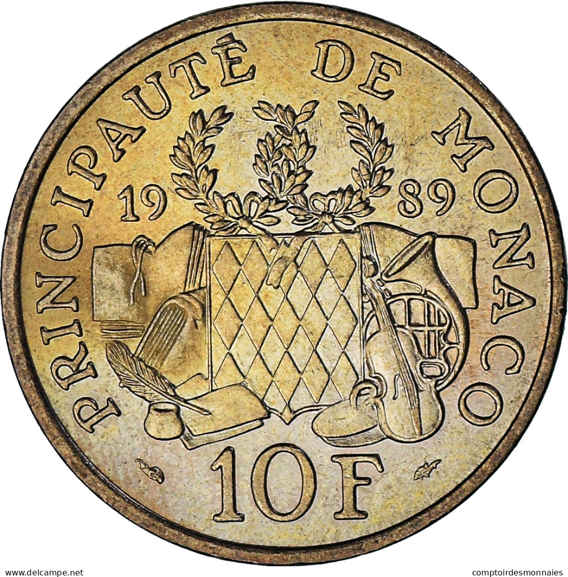 Monaco, Rainier III, 10 Francs, 1989, SPL, Nickel-Aluminum-Bronze, Gadoury:MC - 1960-2001 Nouveaux Francs