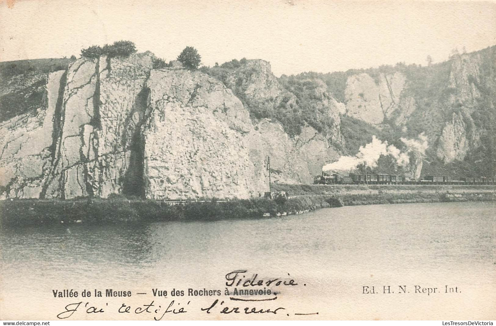 BELGIQUE - Yvoir - Vallée De La Meuse - Vue Des Roches à Fidevoie - Carte Postale Ancienne - Yvoir