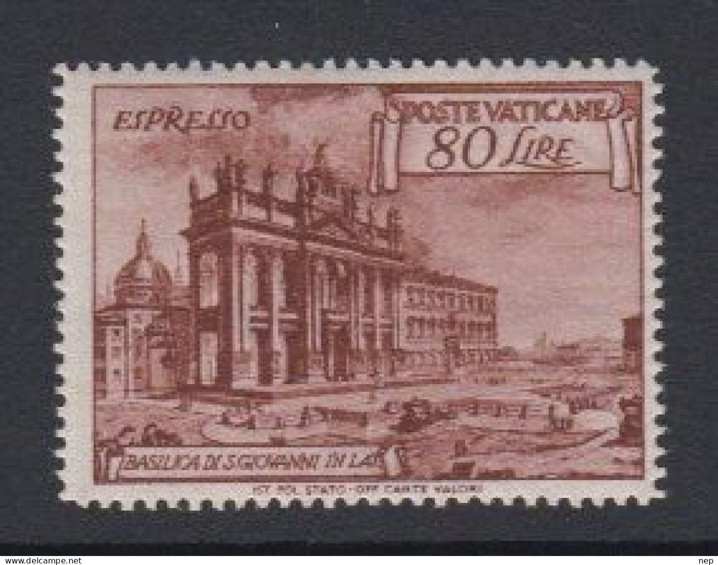 VATICAANSTAD - Michel - 1949 - Nr 160 C (T/D 13 1/4 : 14) (MOOI) - MH* - Eilsendung (Eilpost)