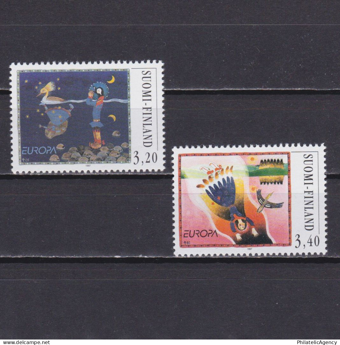 FINLAND 1997, Sc# 1037-1038, Europa-CEPT, Saami Folktales, MNH - 1997