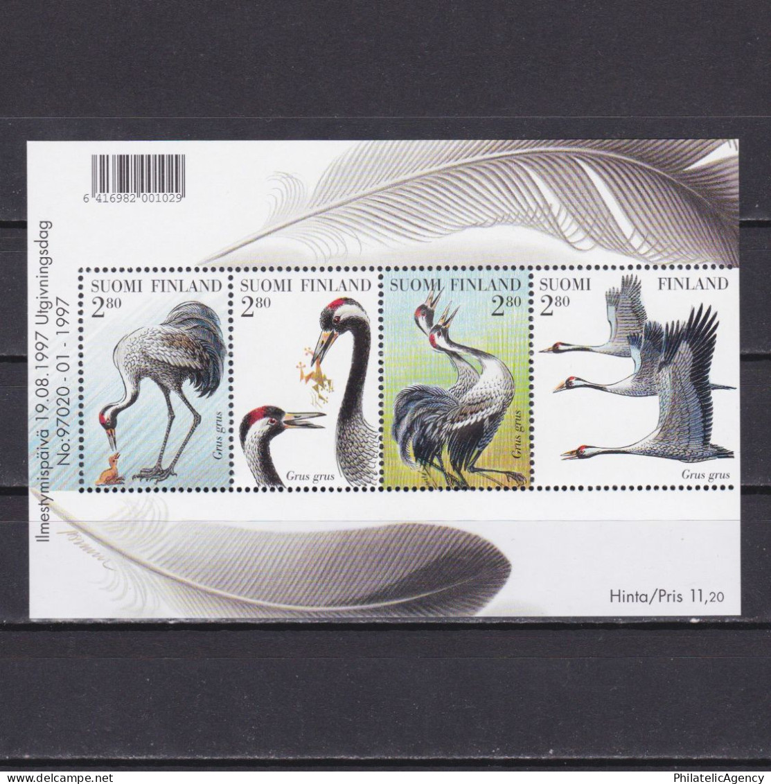 FINLAND 1997, Sc# 1057, Birds, Cranes, MNH - Kranichvögel