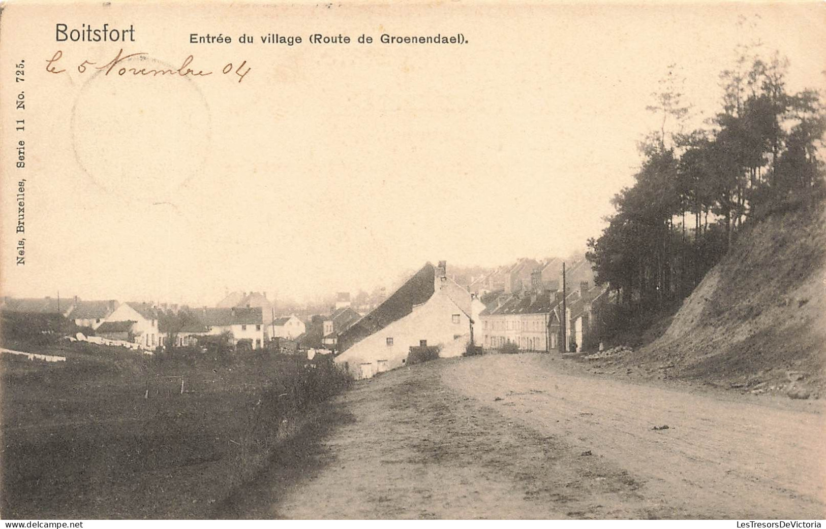 BELGIQUE - Boitsfort - Entrée Du Village (Route De Groenendael) - Vue Sur Le Village - Carte Postale Ancienne - Watermael-Boitsfort - Watermaal-Bosvoorde