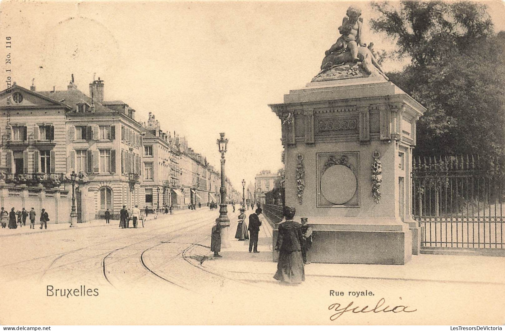 BELGIQUE - Bruxelles - Rue Royale - Carte Postale Ancienne - Altri & Non Classificati