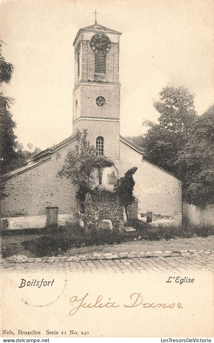 BELGIQUE - Boitsfort - L'Eglise - Façade - Jésus Sur La Croix - Carte Postale Ancienne - Watermaal-Bosvoorde - Watermael-Boitsfort