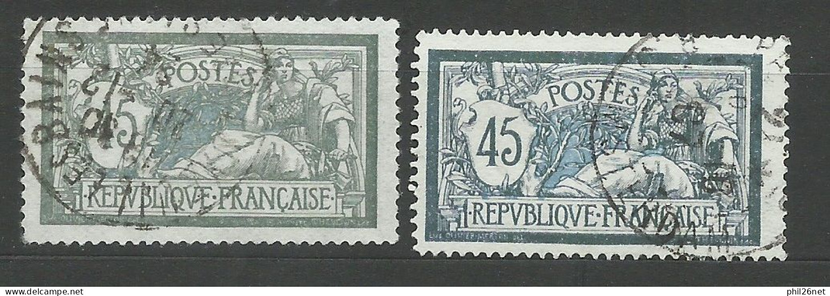 France  N° 143 Merson Gris  Et Bleu Oblitéré 20/12/1924  B/TB Le  143 Pour Comparer  Voir Scans  Soldé ! ! ! - Usati