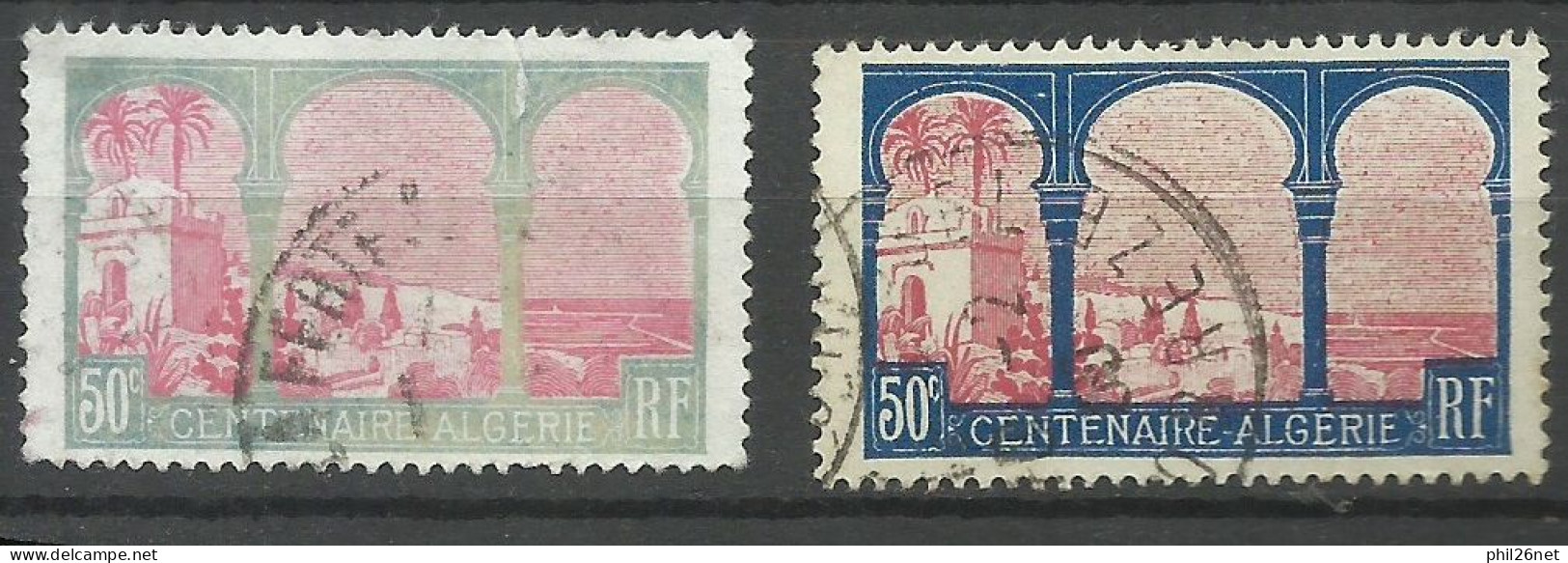 France  N°263 Centenaire De L' Algérie Bleu Vert Oblitéré B/TB Le  263 Pour Comparer  Voir Scans  Soldé ! ! ! - Gebruikt