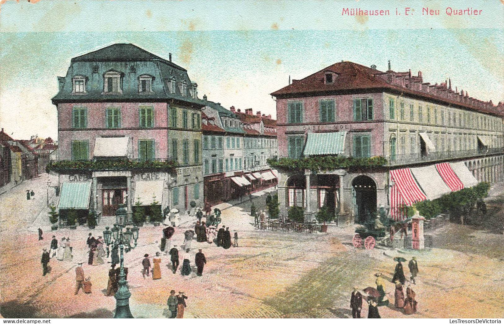 FRANCE - Mülhausen I E - Neu Quartier - Colorisé - Animé - Carte Postale Ancienne - Mulhouse