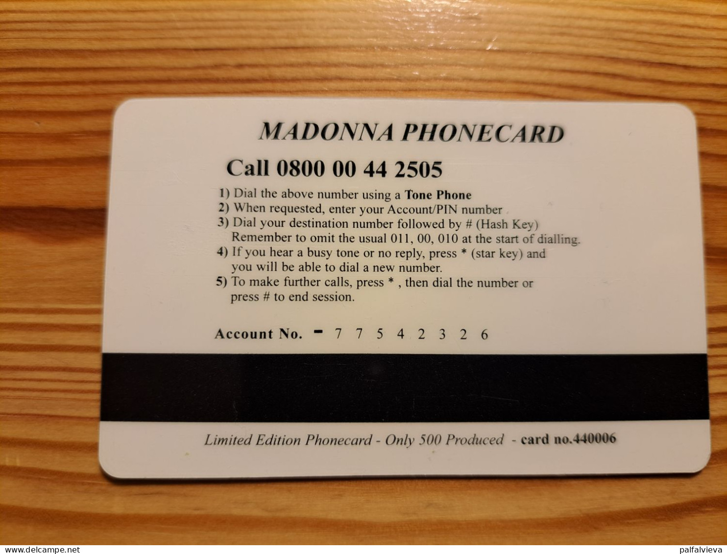 Prepaid Phonecard United Kingdom - Madonna - Emissions Entreprises