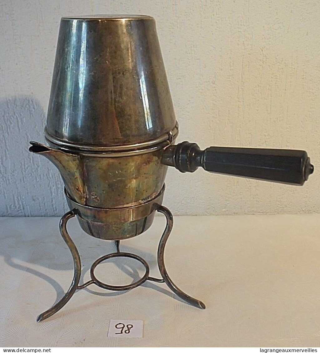 C98 Ancienne Verseuse Cruche Café Poinçon Croix Wiskeman Fin XVIII - Argenterie