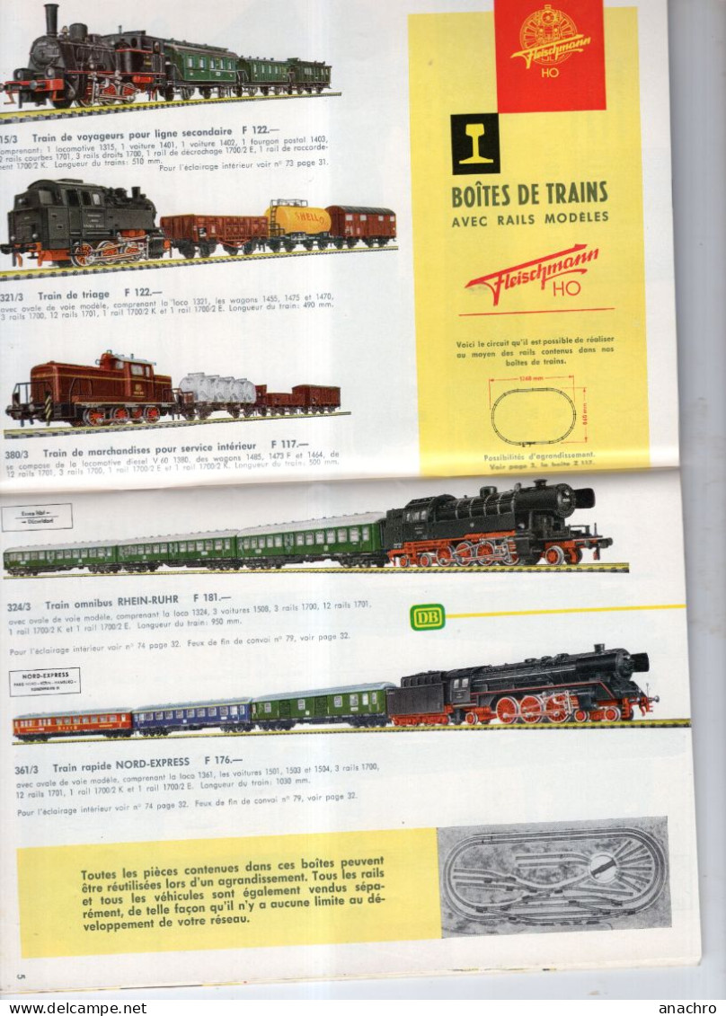 Catalogue 74 Pages TRAINS FLEISCHMANN 1964 / 1965 - Französisch