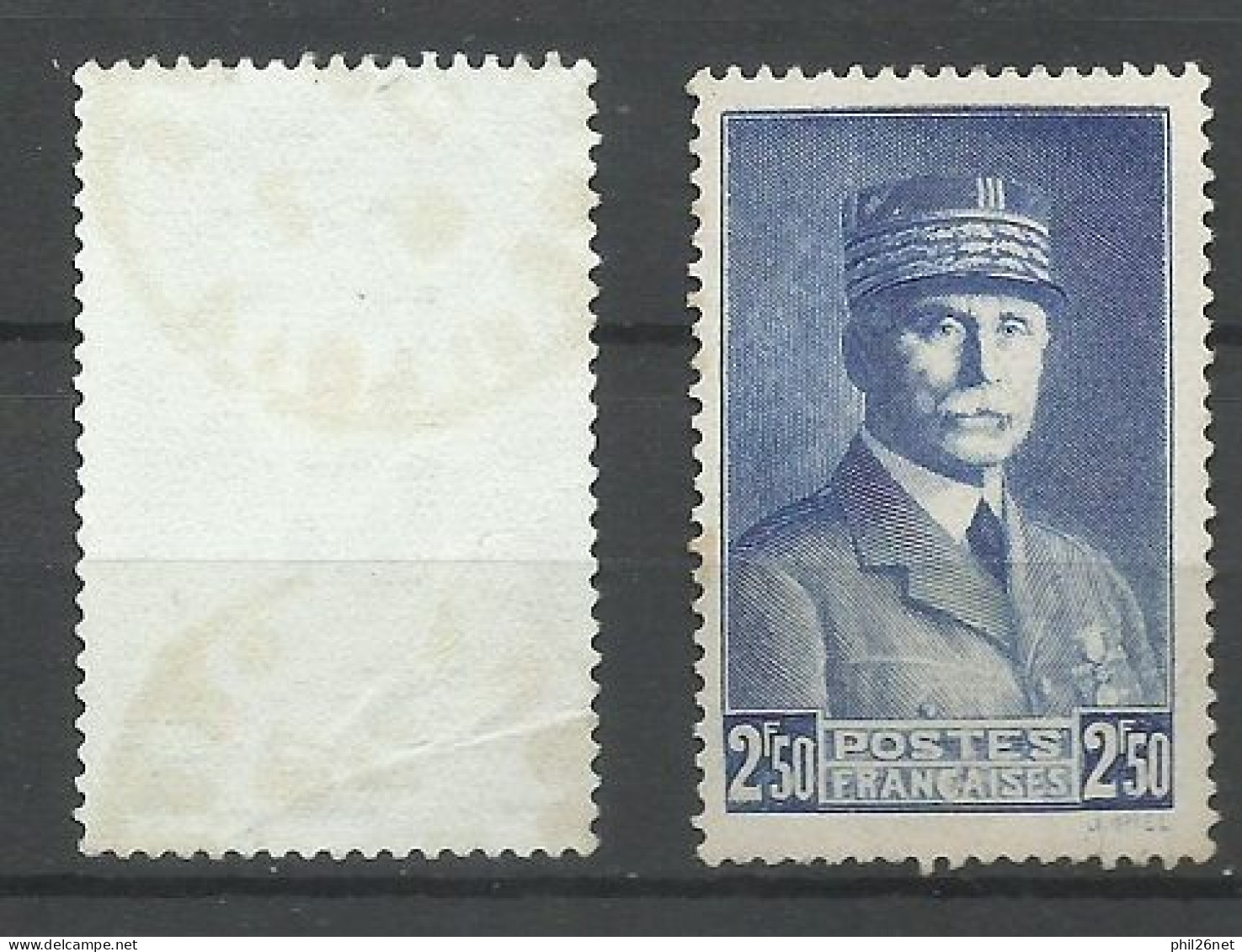 France  N° 473 Pétain 2F50  Bleu Clair   Oblitéré Le 17/02/1941 B/TB  Le 473  Pour Comparer    Voir Scans    Soldé ! ! ! - Usati