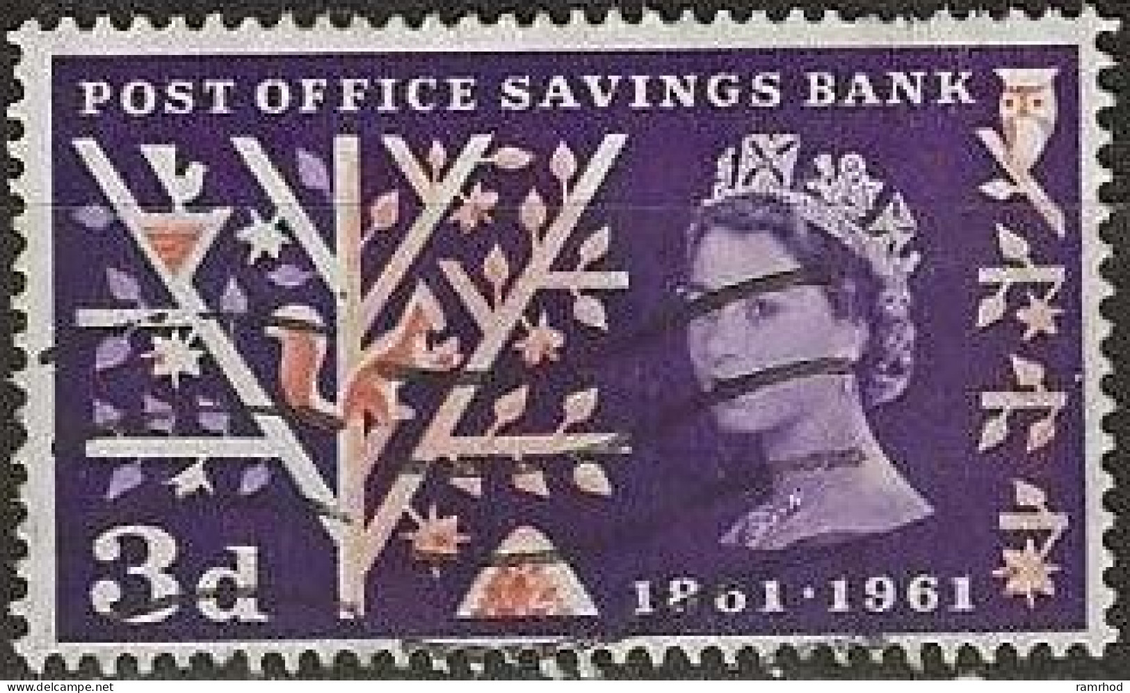 GREAT BRITAIN 1961 Centenary Of Post Office Savings Bank - 3d Growth Of Savings FU - Usati