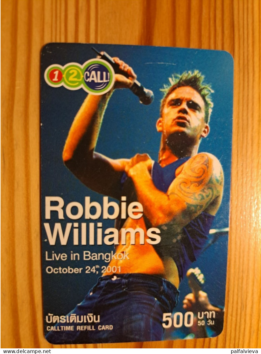 Prepaid Phonecard Thailand, 1-2-Call - Robbie Williams - Thaïland