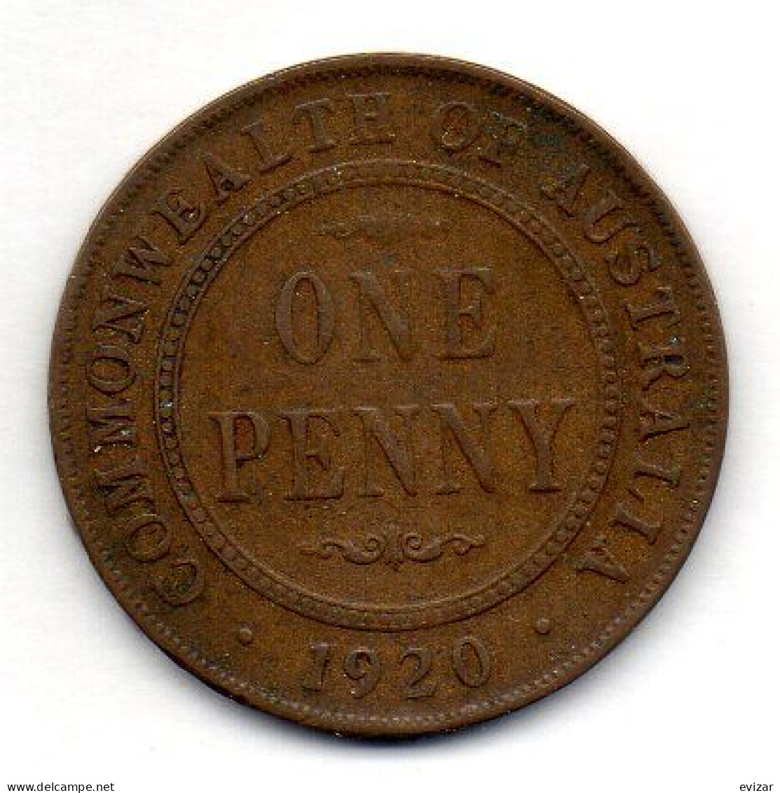 AUSTRALIA, 1 Penny, Bronze, Year 1920, KM # 23 - Penny