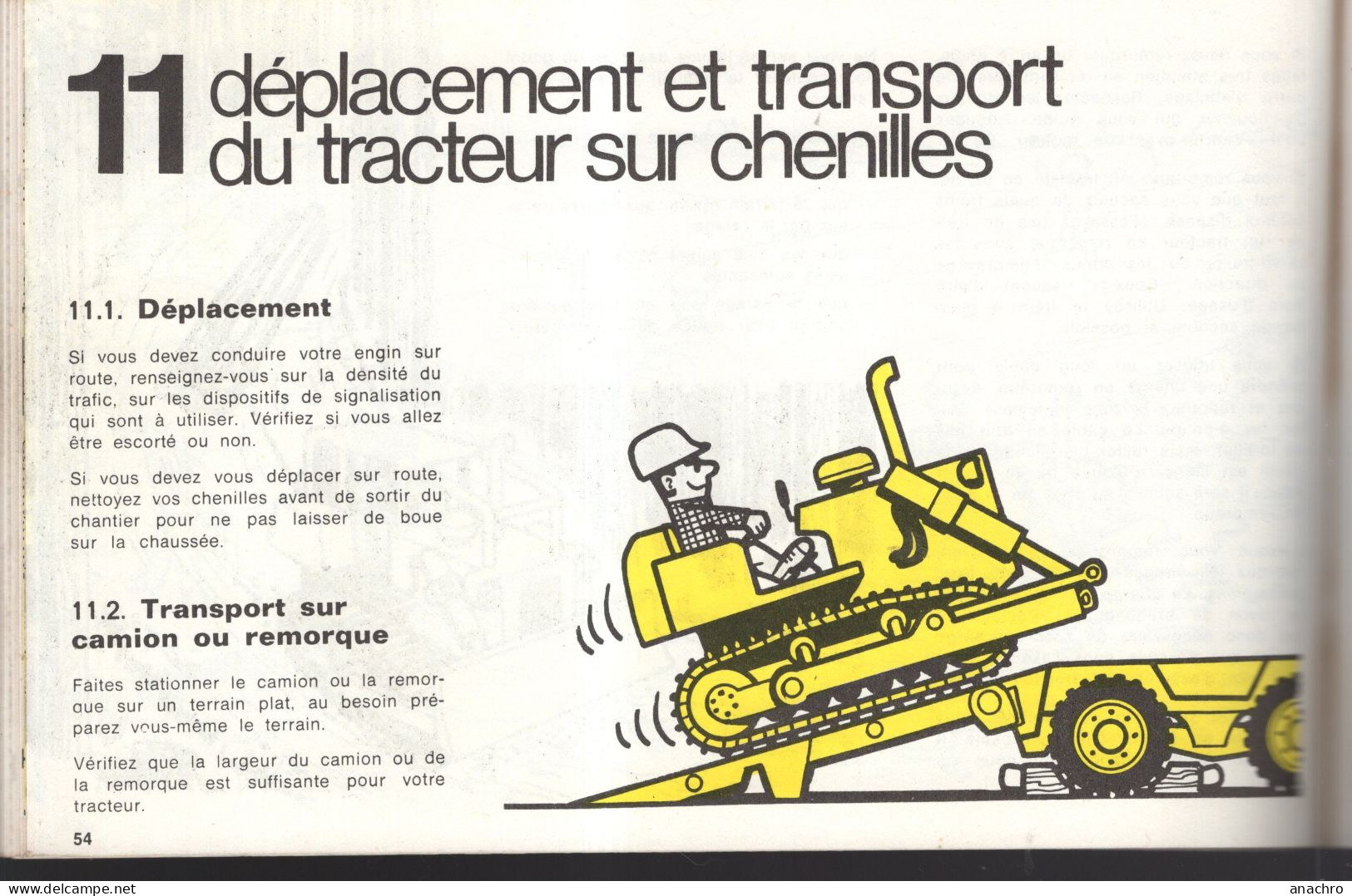 catalogue 1975 SECURITE Engins de Chantier I.N.R.S. Tracteurs sur chenilles