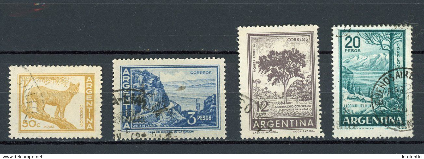 ARGENTINE - DIVERS - N° Yvert 603A+605+606B+606C Obli. - Usati