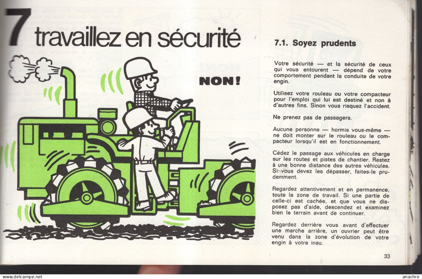 catalogue 1977 SECURITE Engins de Chantier I.N.R.S. Rouleaux et compacteurs