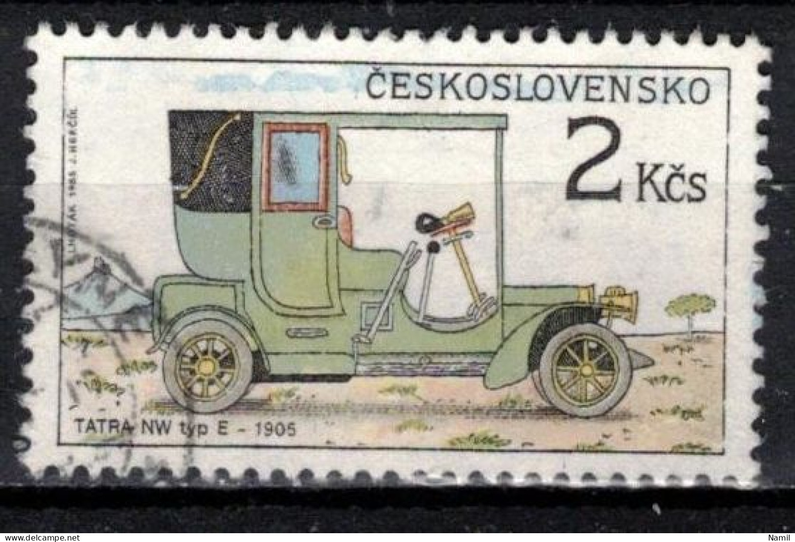 Tchécoslovaquie 1988 Mi 2949 (Yv 2759), Obliteré Varieté Position 40/2 - Variedades Y Curiosidades