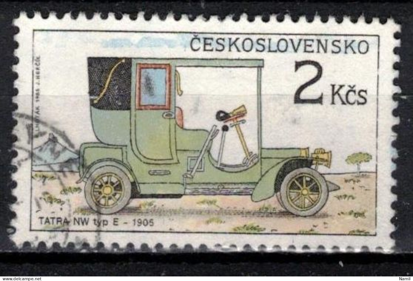 Tchécoslovaquie 1988 Mi 2949 (Yv 2759), Obliteré Varieté Position 40/2 - Variétés Et Curiosités