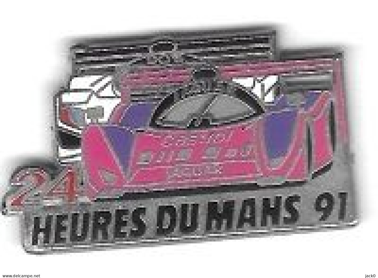 Pin's  2  Attaches  Ville, Sport  Automobile  JAGUAR  24 HEURES DU MANS  91  Avec  CASTROL  ( 72 ) - Autorennen - F1