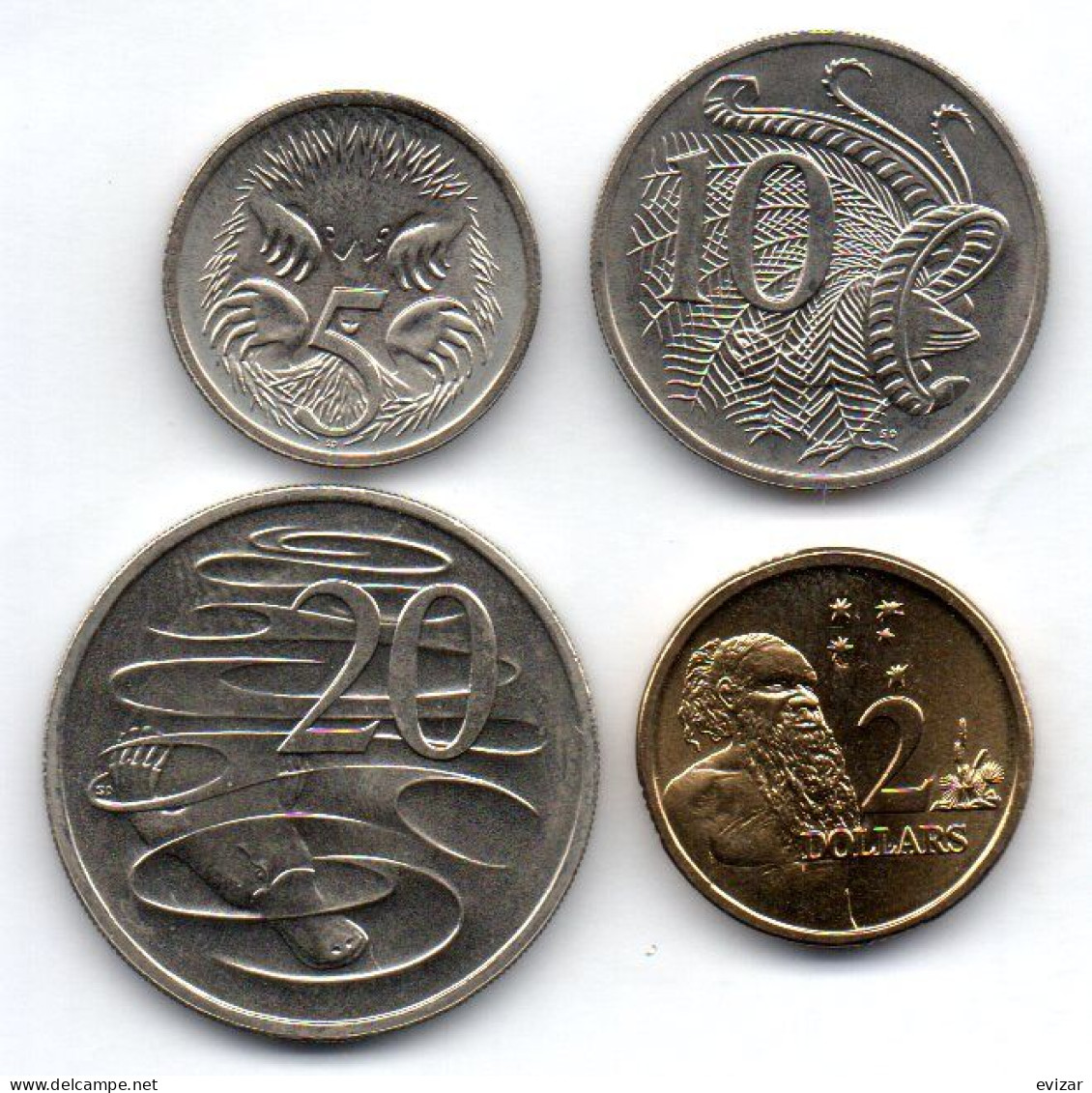 AUSTRALIA, Set Of Four Coins 5, 10, 20 Cents, 2 Dollars, Copper-Nickel, Al-Bronze, Year 2002, KM # 401, 402, 403, 406 - Ohne Zuordnung