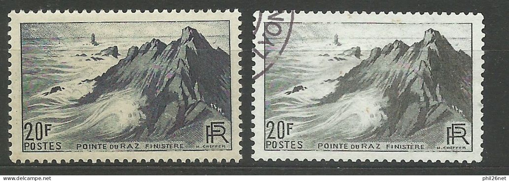 France  N° 764  Pointe Du Raz   Noir    Oblitéré B/TB  Le 764 Pour Comparer    Voir Scans Soldé ! ! ! - Gebraucht