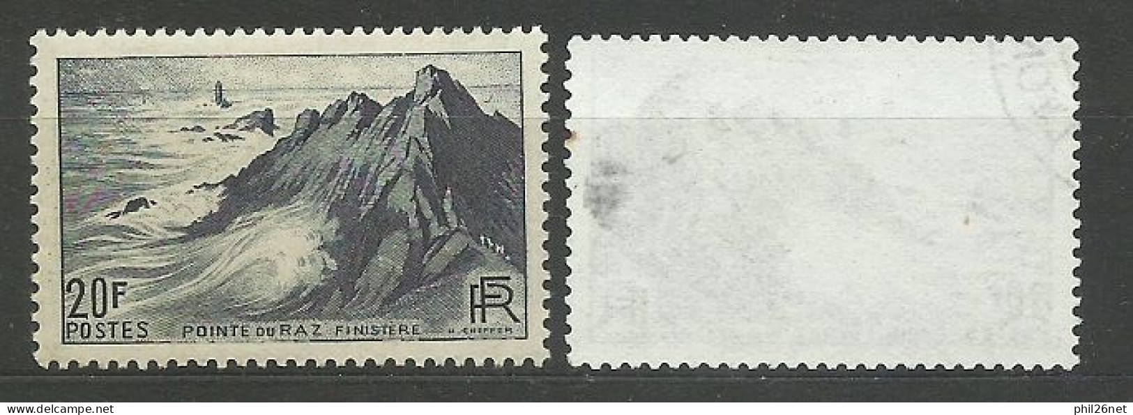 France  N° 764  Pointe Du Raz   Noir    Oblitéré B/TB  Le 764 Pour Comparer    Voir Scans Soldé ! ! ! - Usados