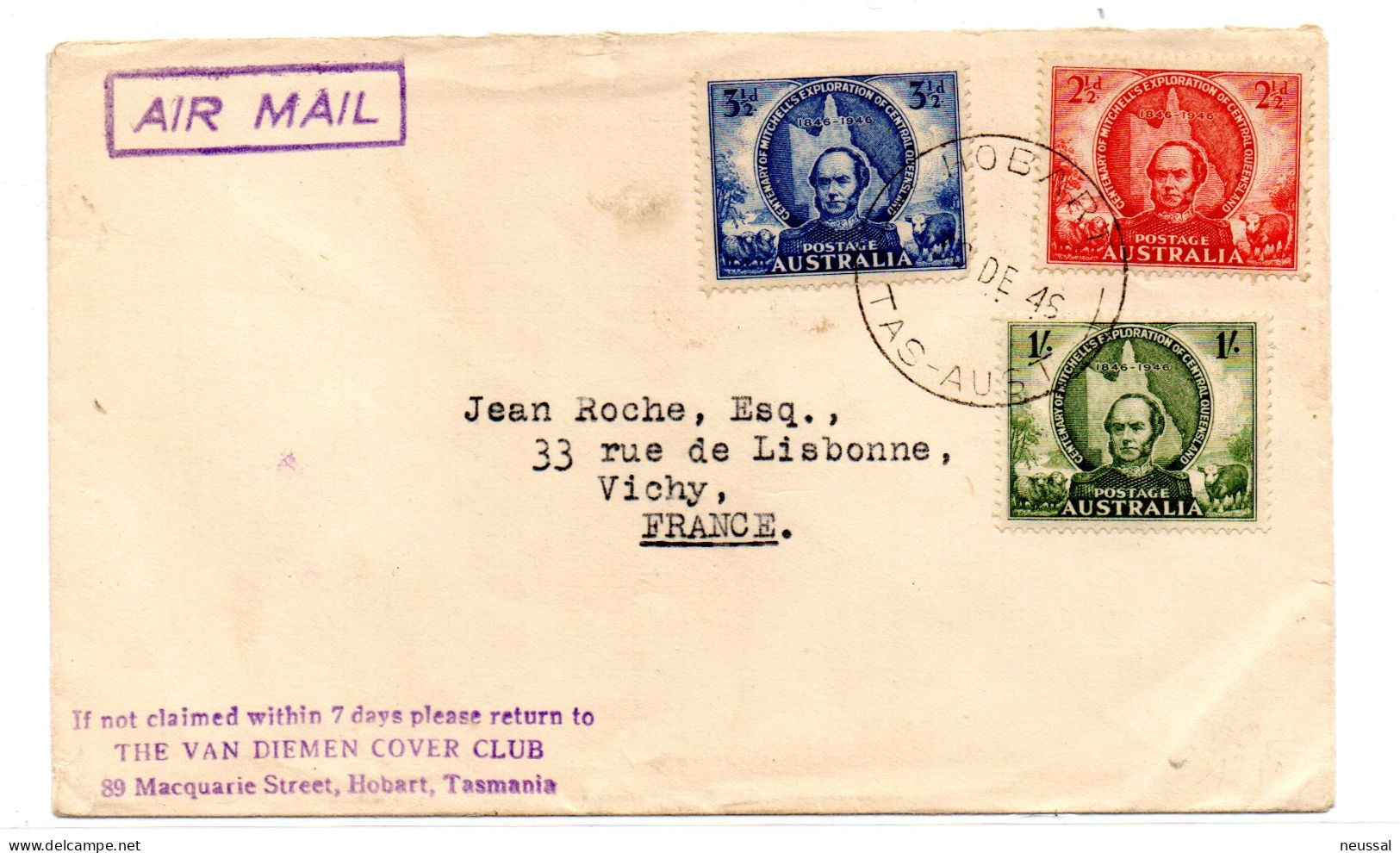 Carta Con Matasellos  De 1948  Australia - Storia Postale