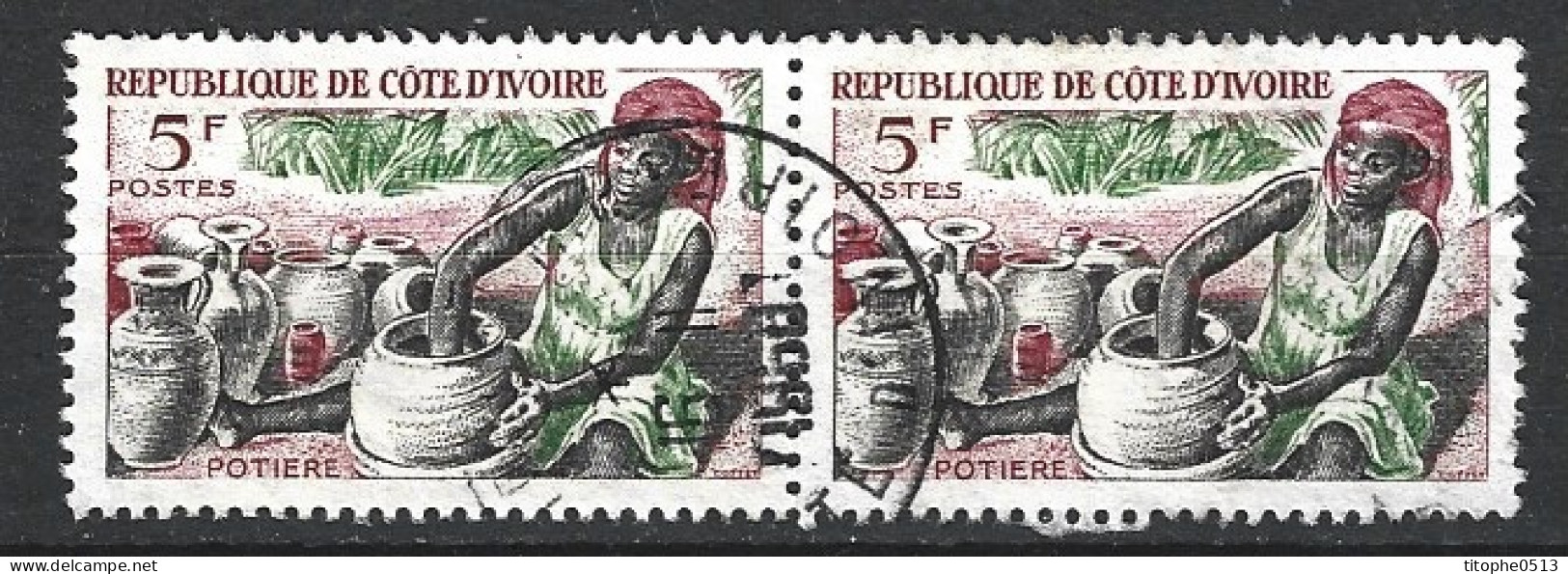 CÔTE D'IVOIRE. N°230 Oblitéré De 1965. Poterie. - Porselein