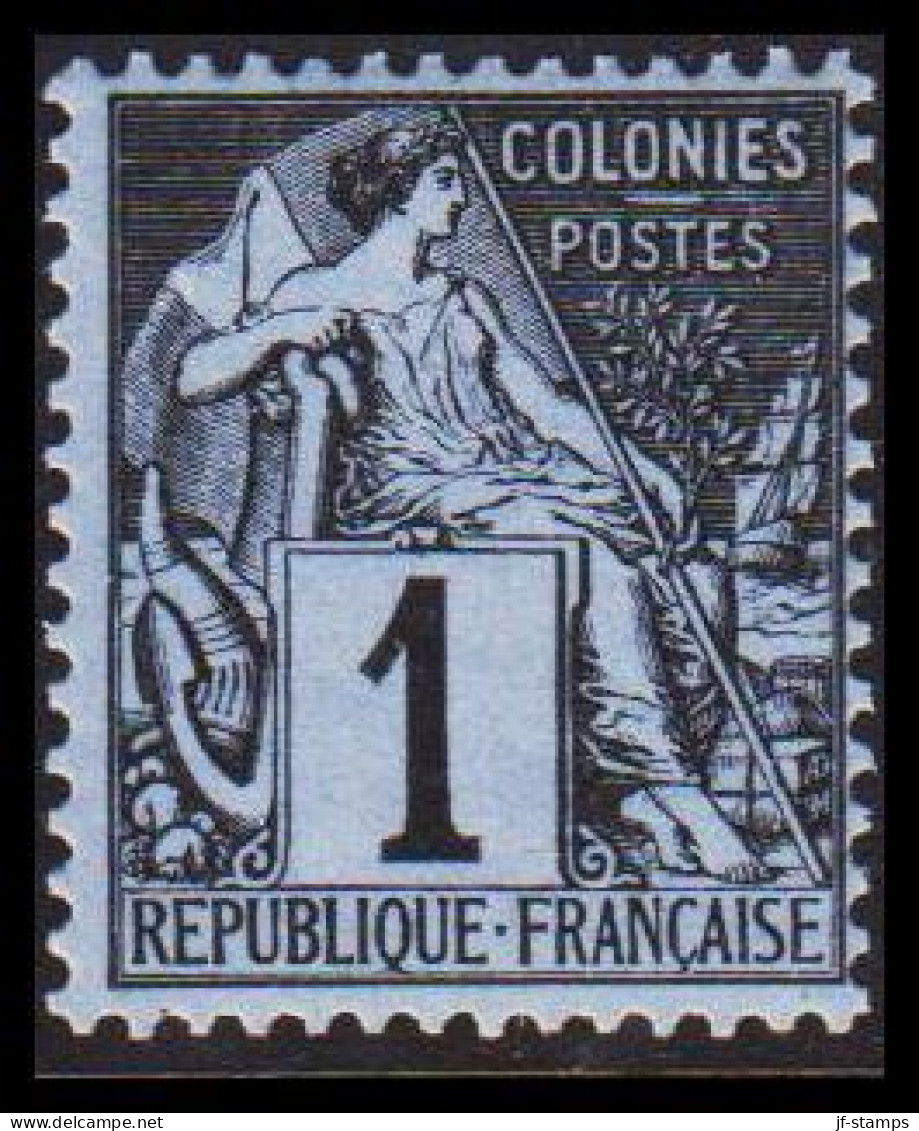 1881-1886. COLONIES FRANCAIS. 1 C COLONIES POSTES. Hinged. - JF537360 - Otros & Sin Clasificación