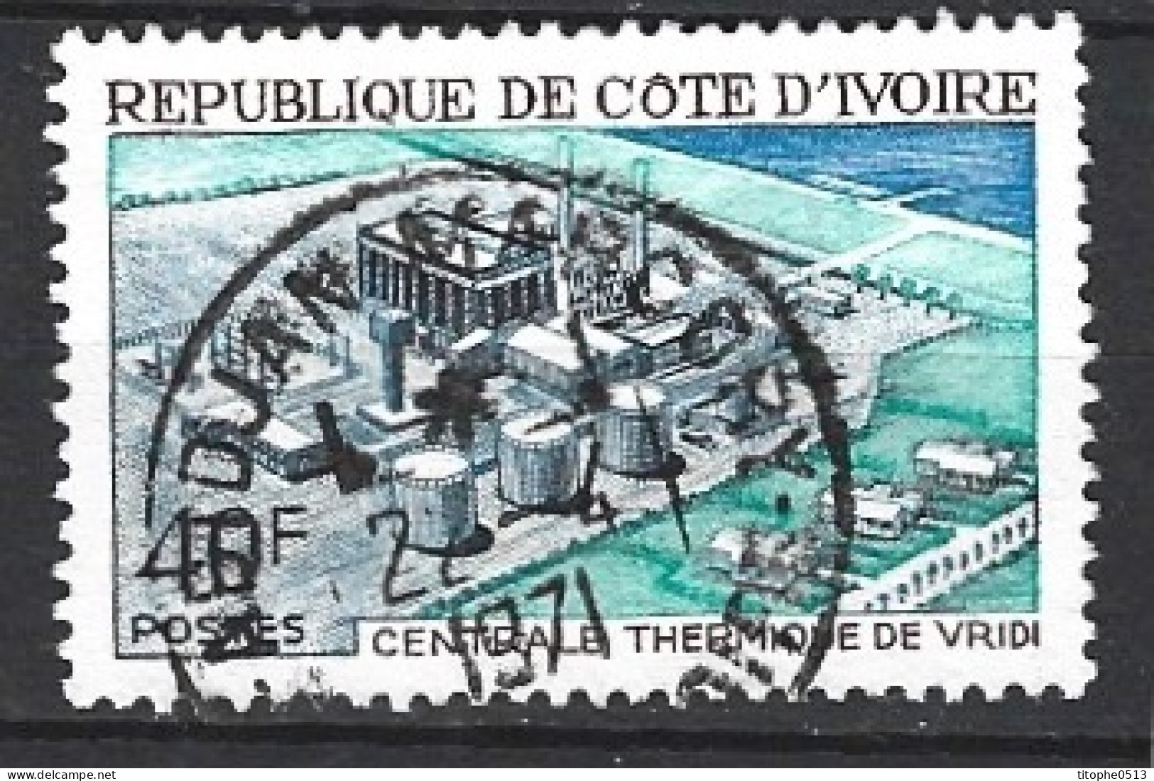 COTE D'IVOIRE. N°306 Oblitéré De 1970. Centrale Thermique. - Elektriciteit