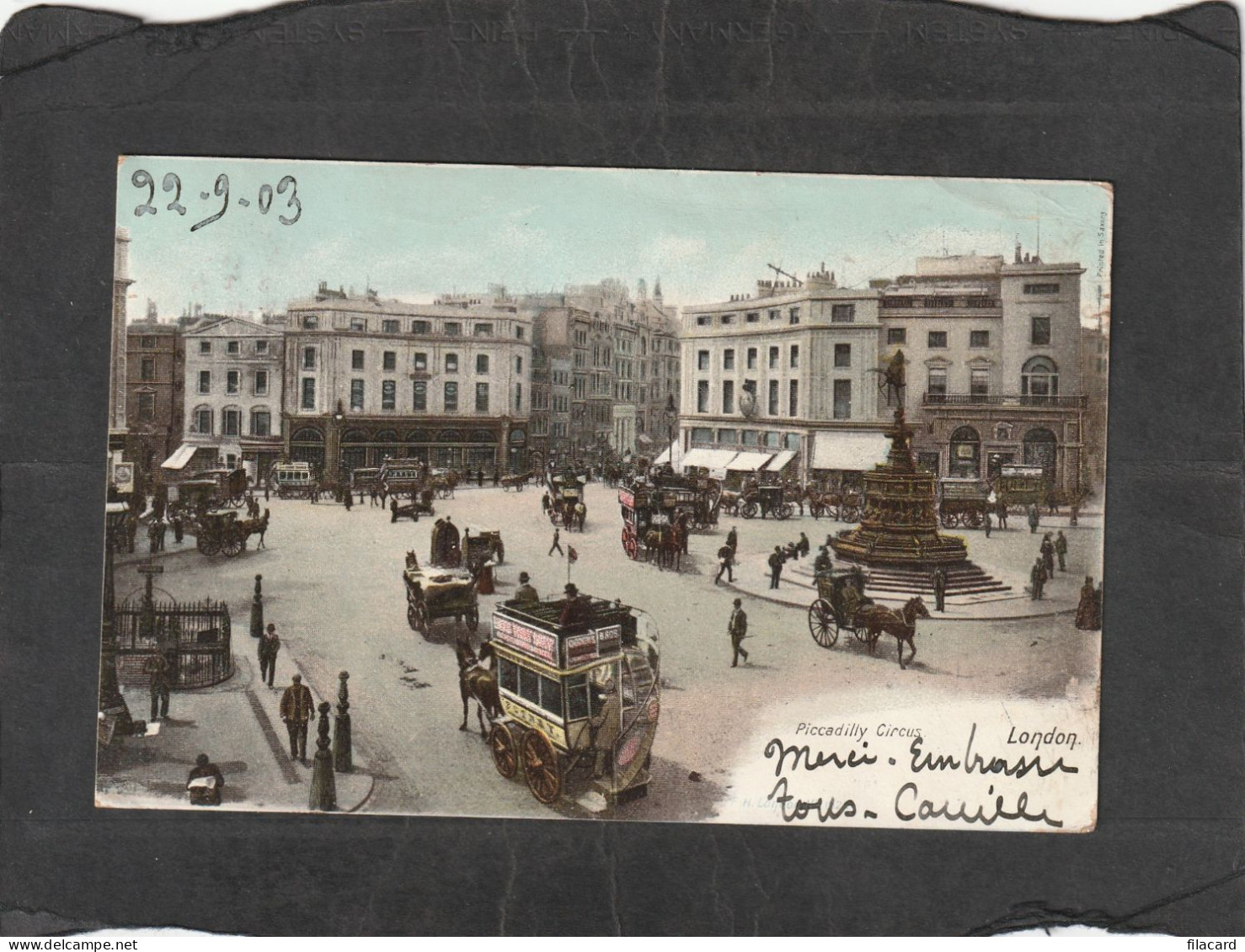 125486           Regno   Unito,     Piccadilly  Circus,    London,   VG  1903 - Piccadilly Circus