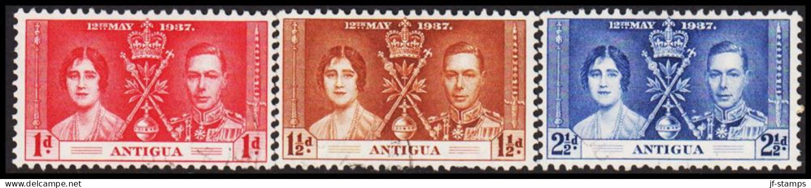 1937. ANTIGUA. Georg VI Coronation Complete Set. (Michel 75-77) - JF537424 - 1858-1960 Kronenkolonie