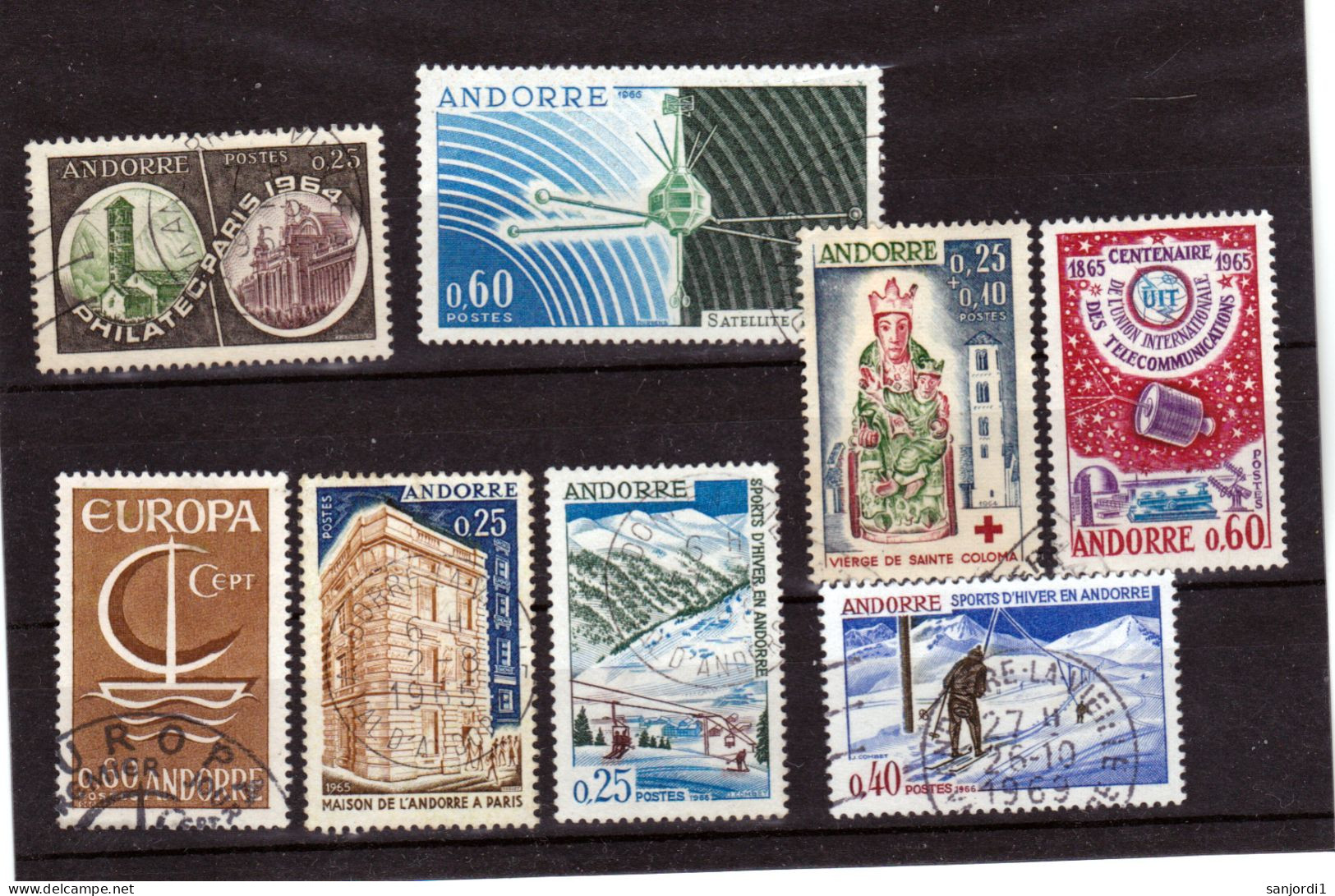 Andorre Française 1964 1966 Année Complète Oblitérée Used Cote 49 - Années Complètes