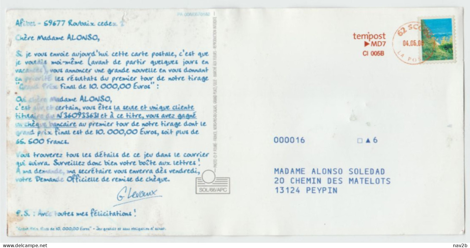 Pseudo Entier Publicitaire Affranchi Et Circulé. - Private Stationery