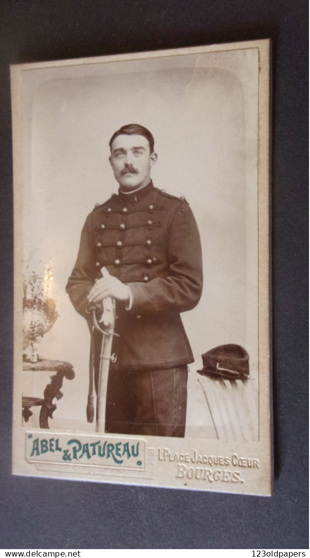 PHOTO XIX EME CDV MILITAIRE EN TENUE ABEL PATUREAU BOURGES - Krieg, Militär