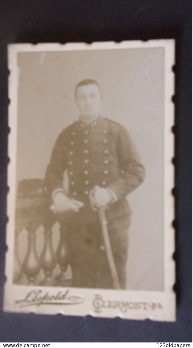 PHOTO XIX EME CDV MILITAIRE EN TENUE  16 EME REGIMENT  LEOPOLD CLERMONT - Guerra, Militares