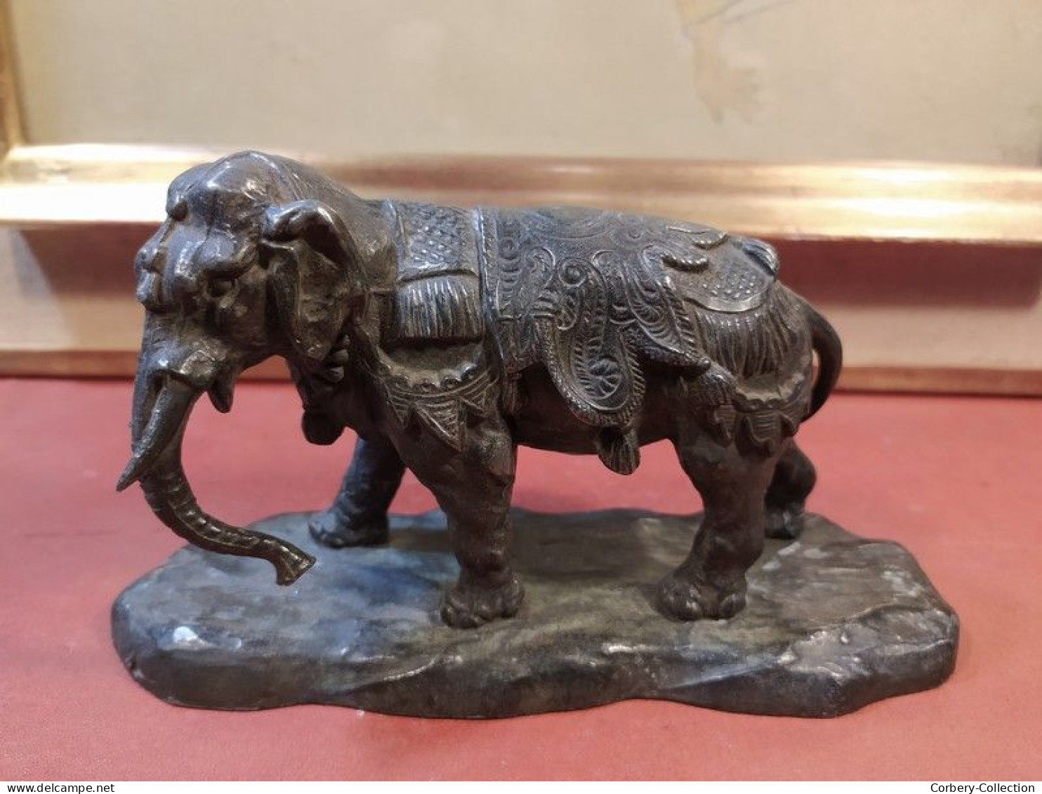 Sculpture Éléphant Régule Orientaliste XIXème Oriental - Oriental Art