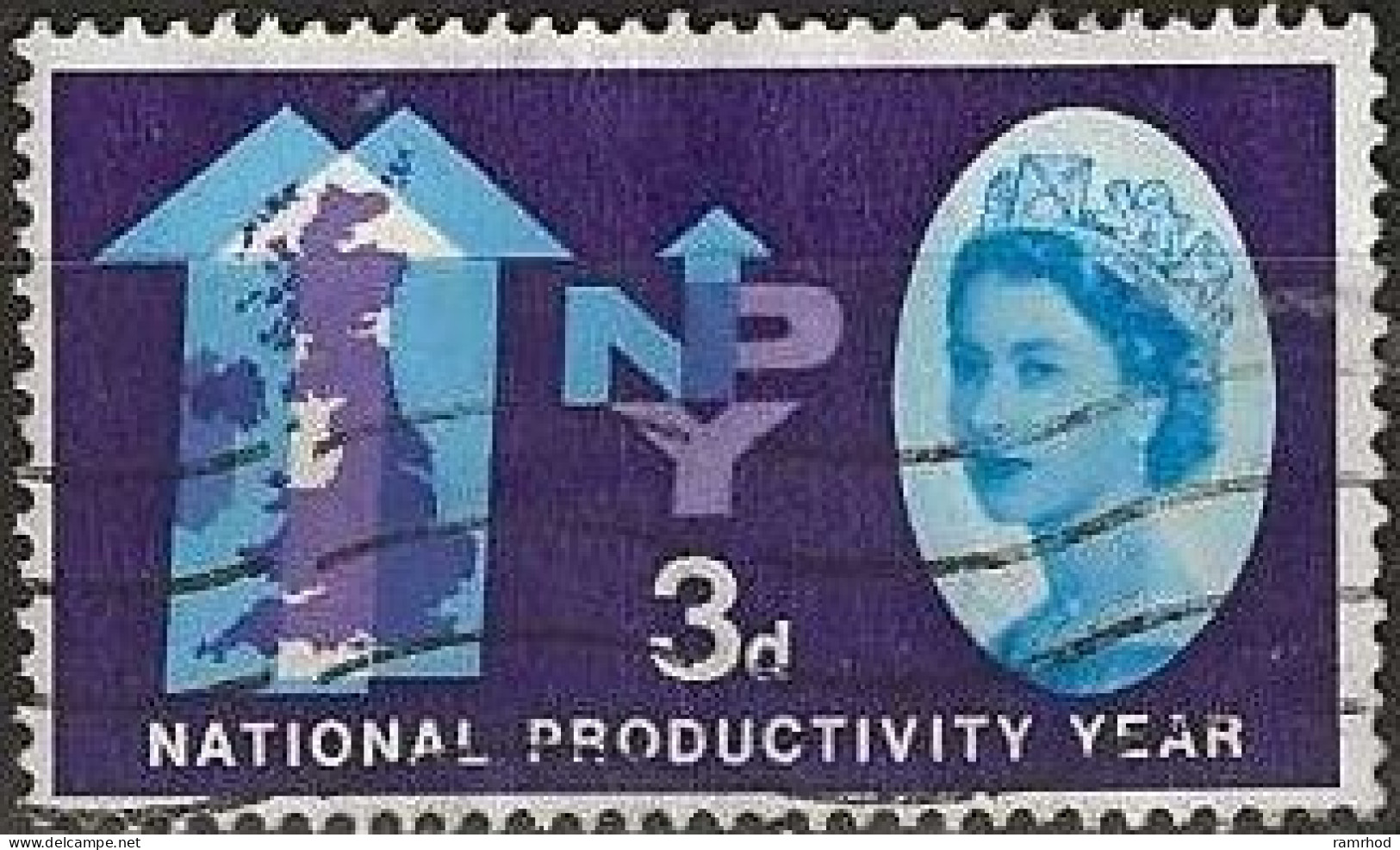 GREAT BRITAIN 1962 National Productivity Year - 3d Arrows Over Map FU - Usati