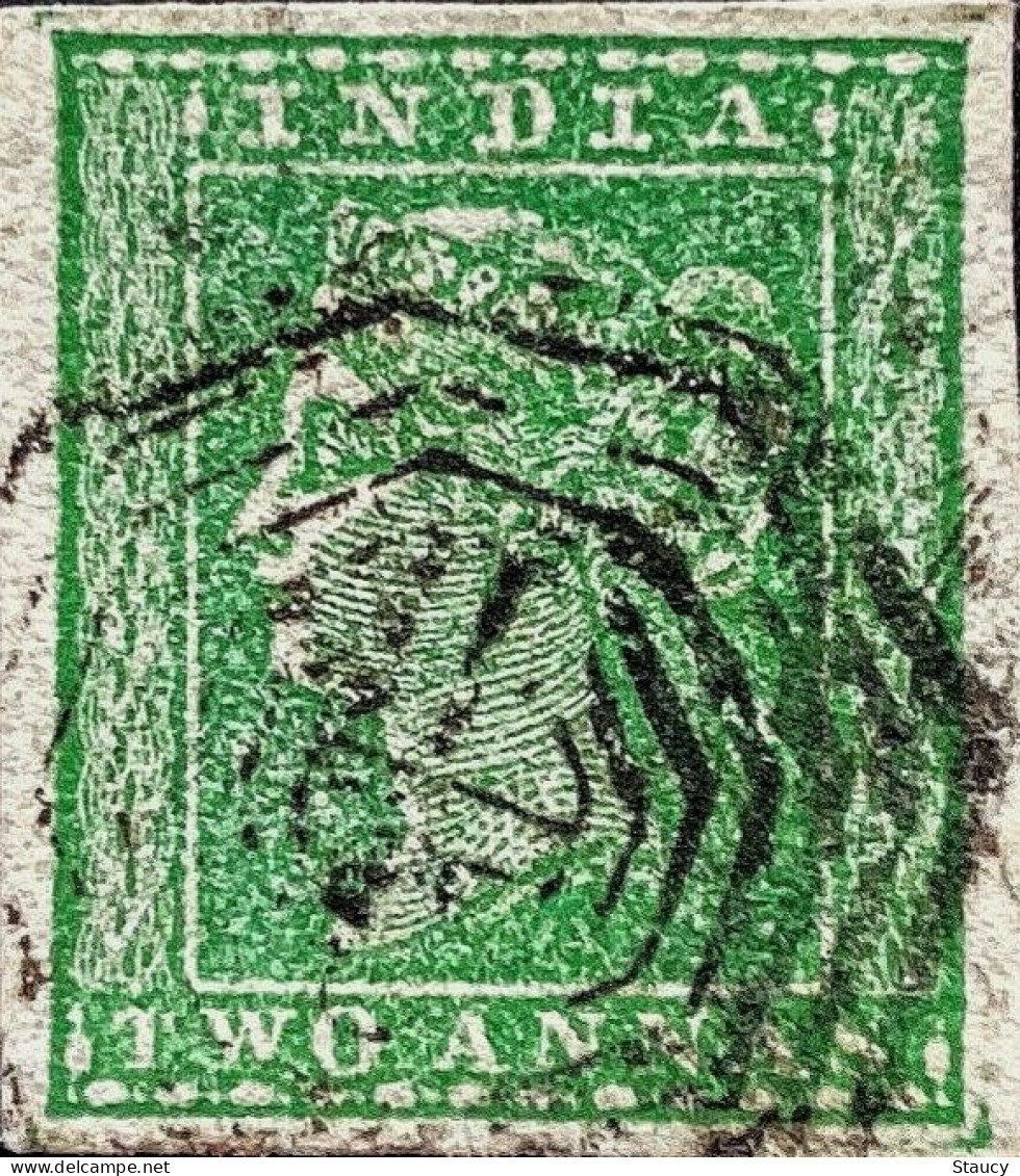 British India 1854 QV 2a Two Anna Litho / Lithograph / Typograph Stamp With 4 Wide Margins With Used As Per Scan - 1854 Britische Indien-Kompanie
