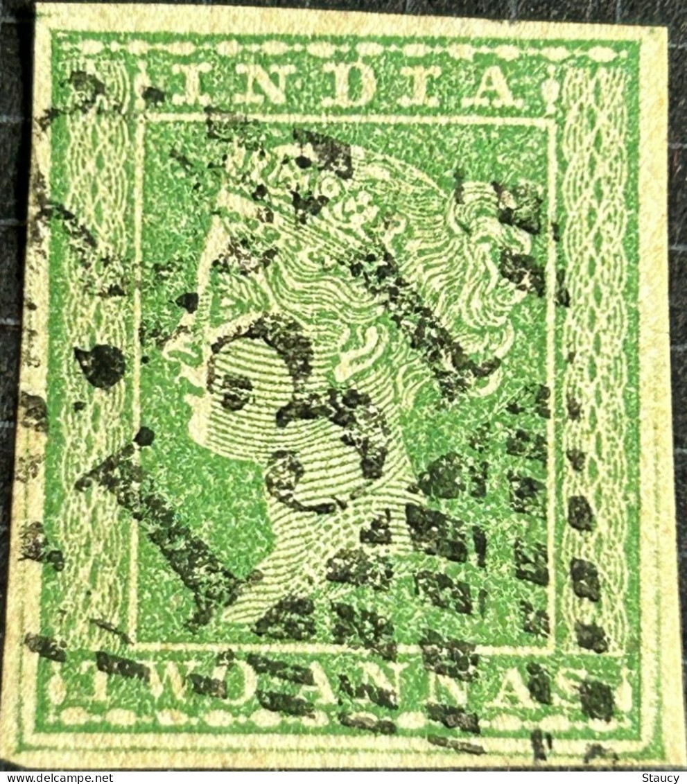 British India 1854 QV 2a Two Anna Litho / Lithograph / Typograph Stamp With 4 Wide Margins With Used As Per Scan - 1854 Britische Indien-Kompanie