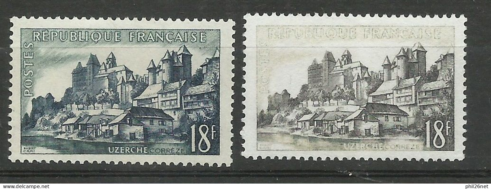 France N°1040  Uzerche  Gris  Neuf  ( * )  B/TB  Le 1040  Type Pour Comparer Voir Scans Soldé ! ! ! - Ongebruikt