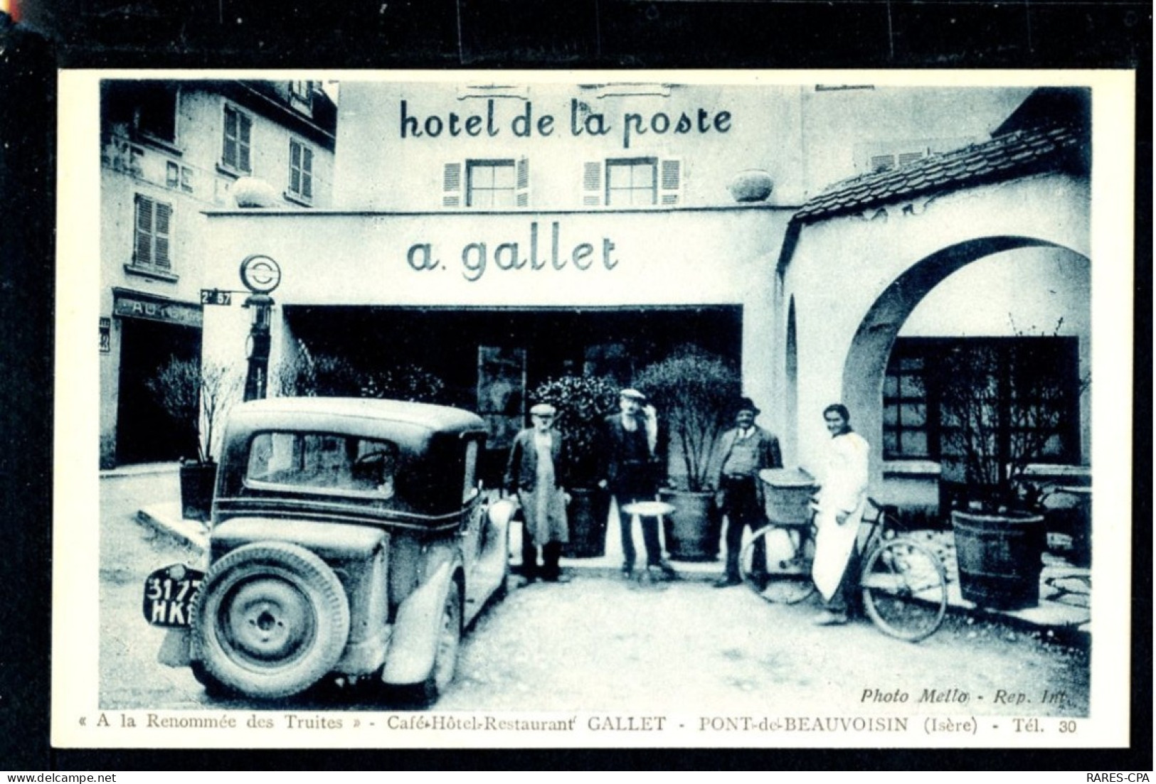 38 - PONT DE BEAUVOISIN - A La Renommée Des Truites - Café Hotel Restaurant GALLET  - RARE / TTB - Otros & Sin Clasificación