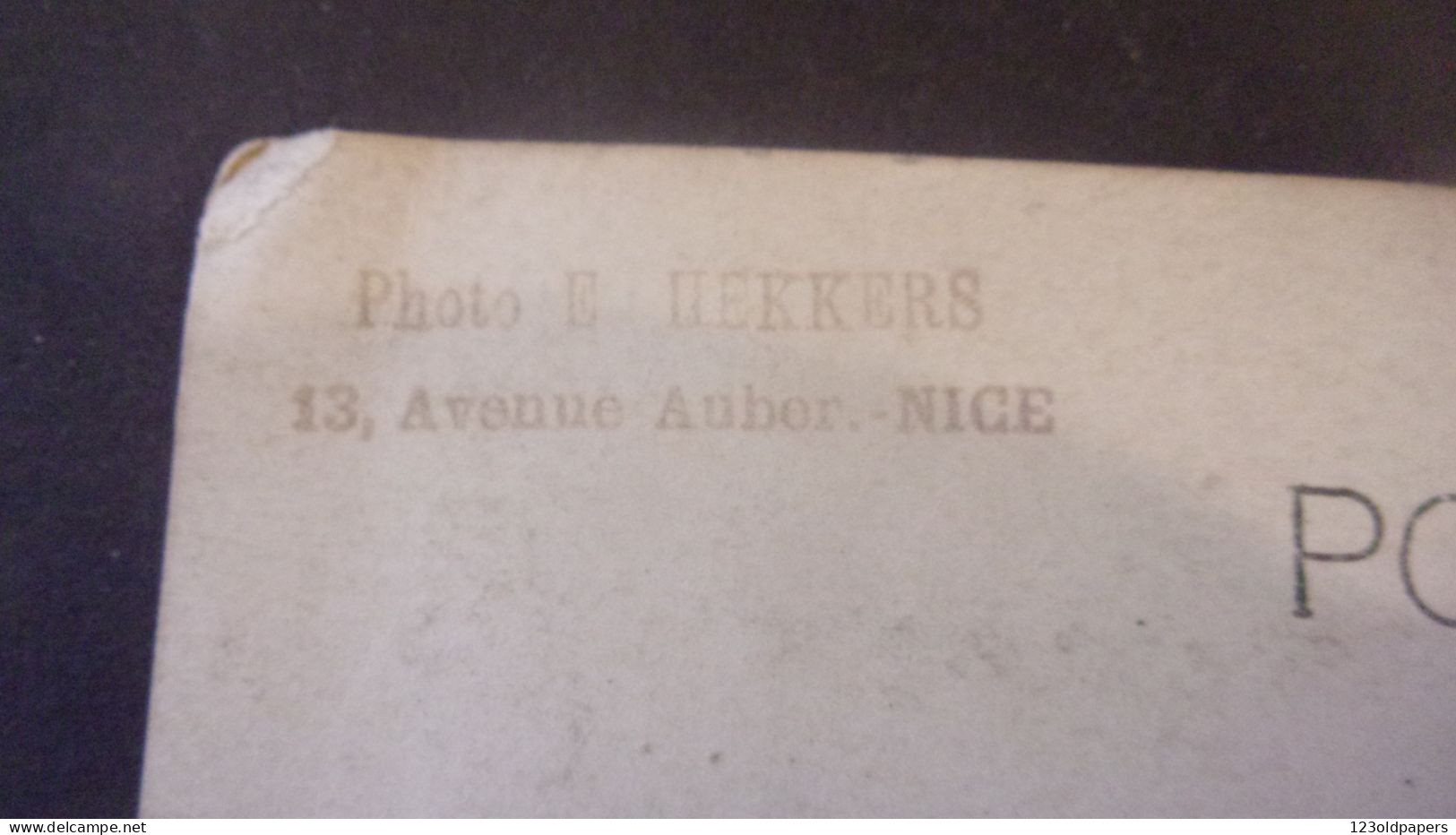 CARTE PHOTO E HEKKERS 13 AVENUE AUBER NICE MILITAIRE POILU DEVANT STATUE VIERGE MARIE HOPITAL? - Other & Unclassified