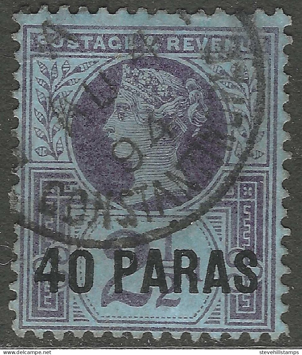 British Levant. 1887-96 QV Stamps Of GB Overprinted. 40pa On 2½d Used. SG 4 - Brits-Levant