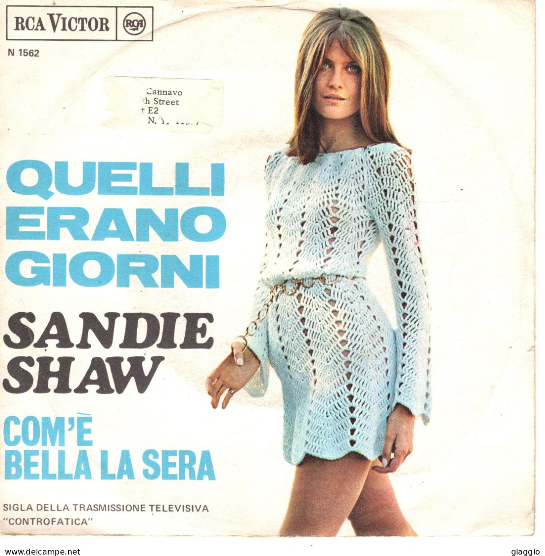 °°° 361) 45 GIRI - DALLA TRASMISSIONE TV CONTROFATICA - SANDIE SHAW °°° - Musique De Films