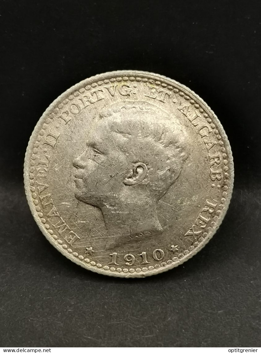 100 REIS ARGENT 1910 MANUEL II PORTUGAL / SILVER - Portugal