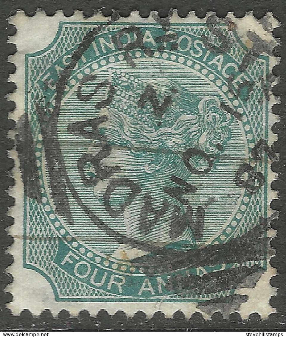 India. 1866-78 Queen Victoria. 4a (Die II) Used. SG 71 - 1858-79 Kolonie Van De Kroon