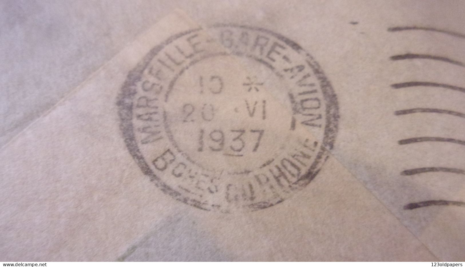 ARGENTINE PAR AVION Via Condor Lufthansa 1937 VERS FRANCE POTENSAC GIRONDE MARSEILLE GARE AVION CACHET - 1921-1960: Modern Period